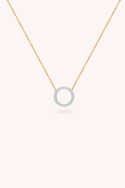 DIAMOND HALO NECKLACE