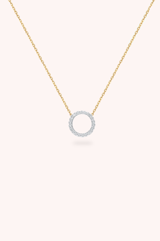 DIAMOND HALO NECKLACE