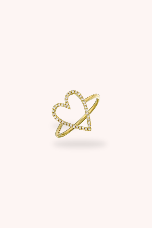 HEART CUTOUT DIAMOND RING