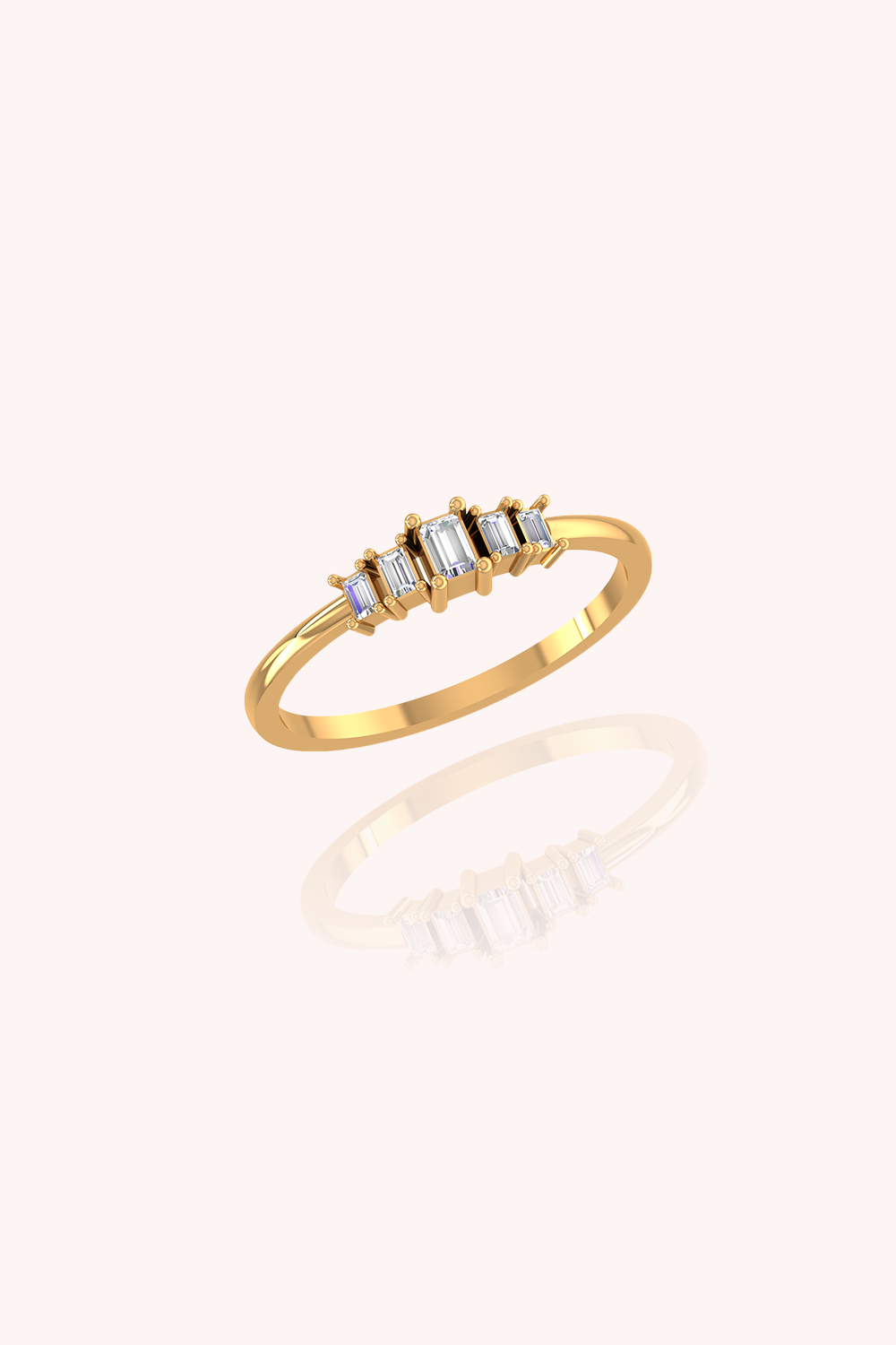 FIVE BAGUETTE RING