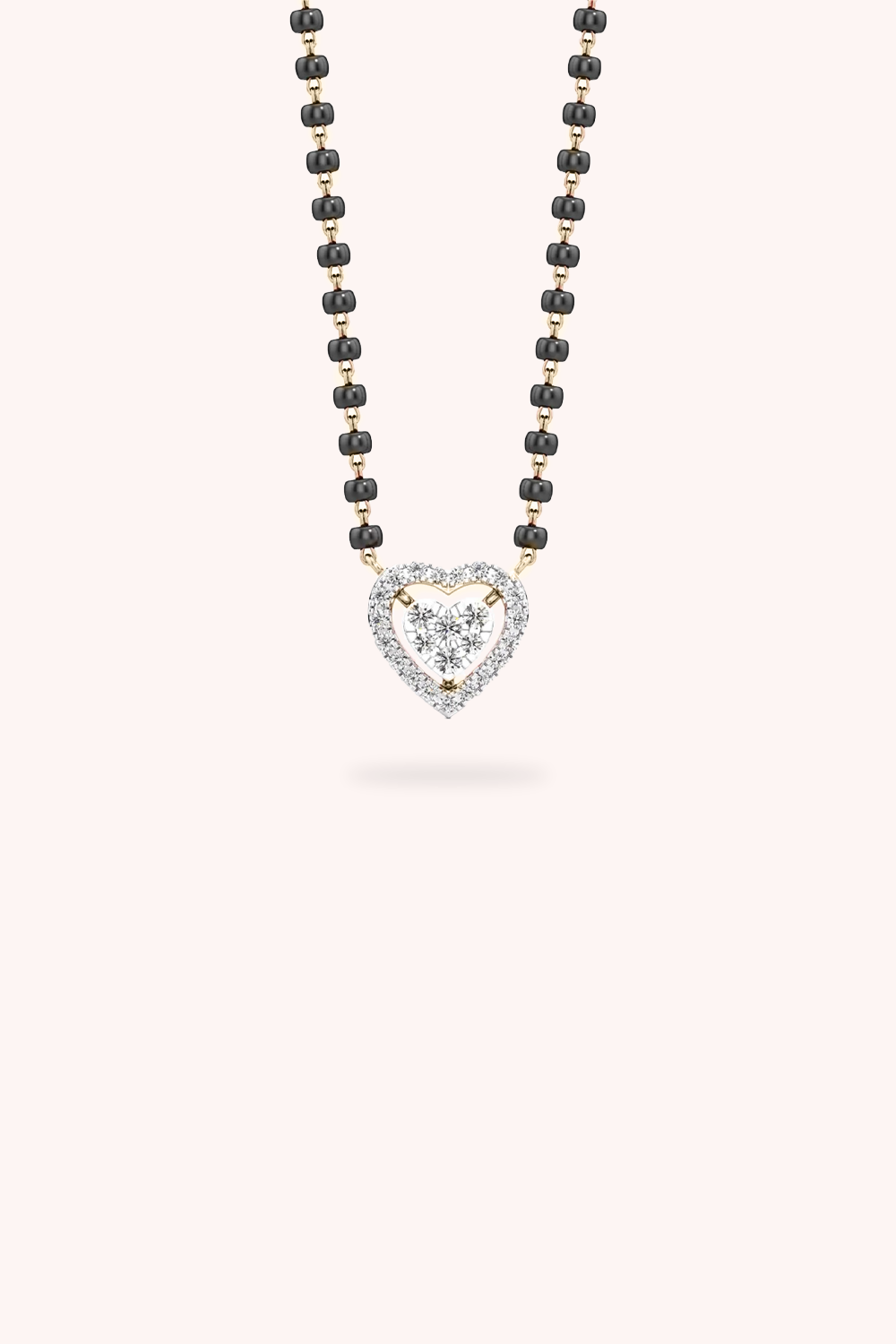 HEART CLUSTER HALO NECKLACE | MANGALSUTRA