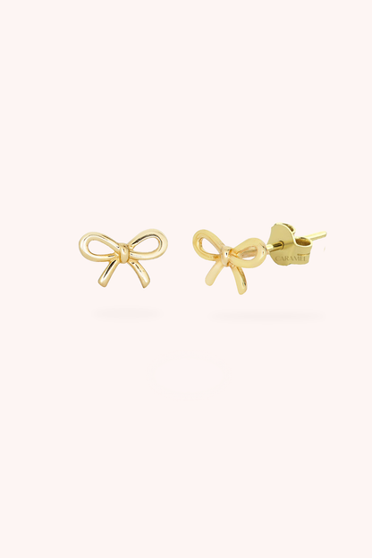 BOW RIBBON EAR STUDS