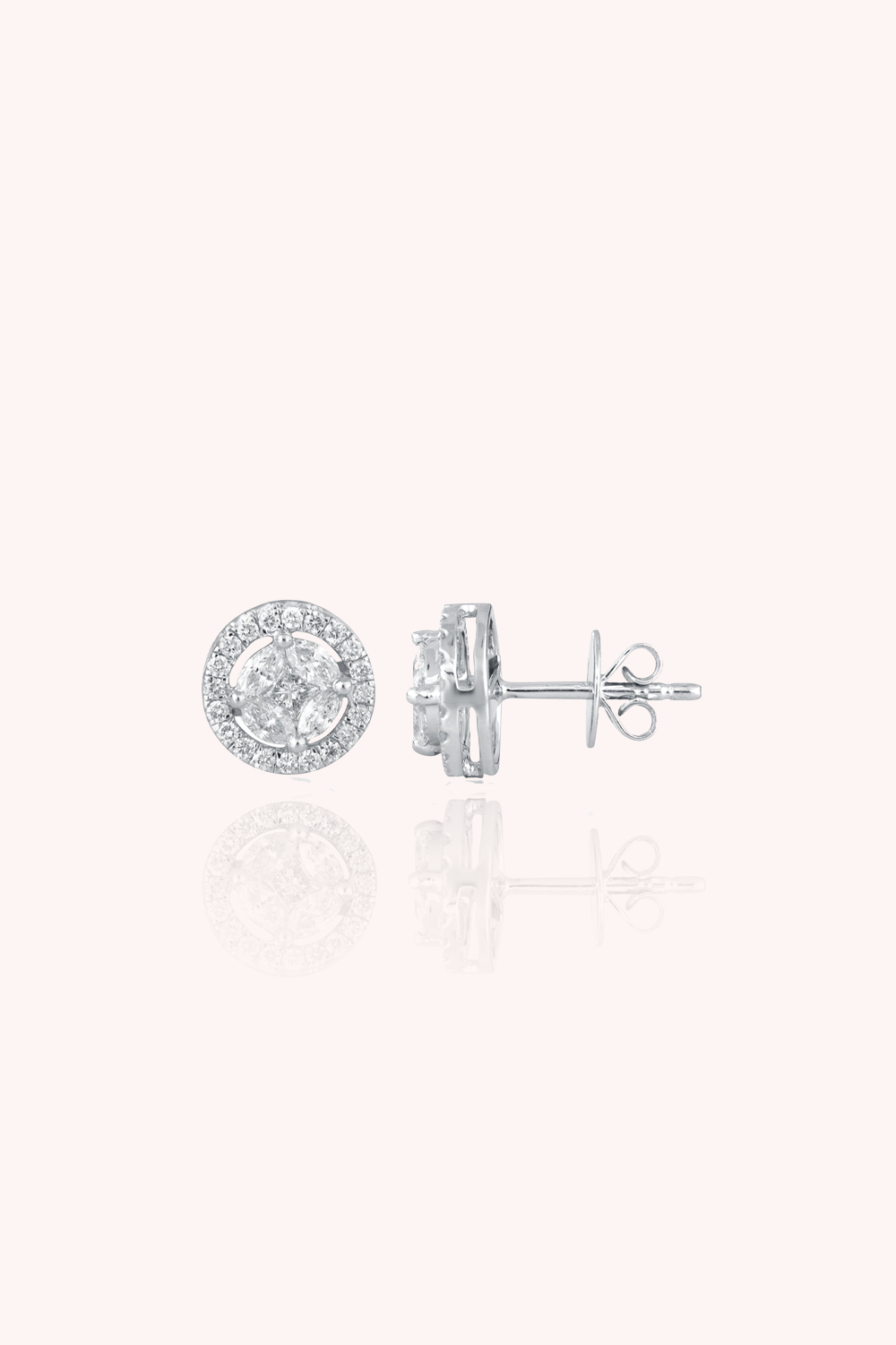 ILLUSION ROUND EAR STUDS