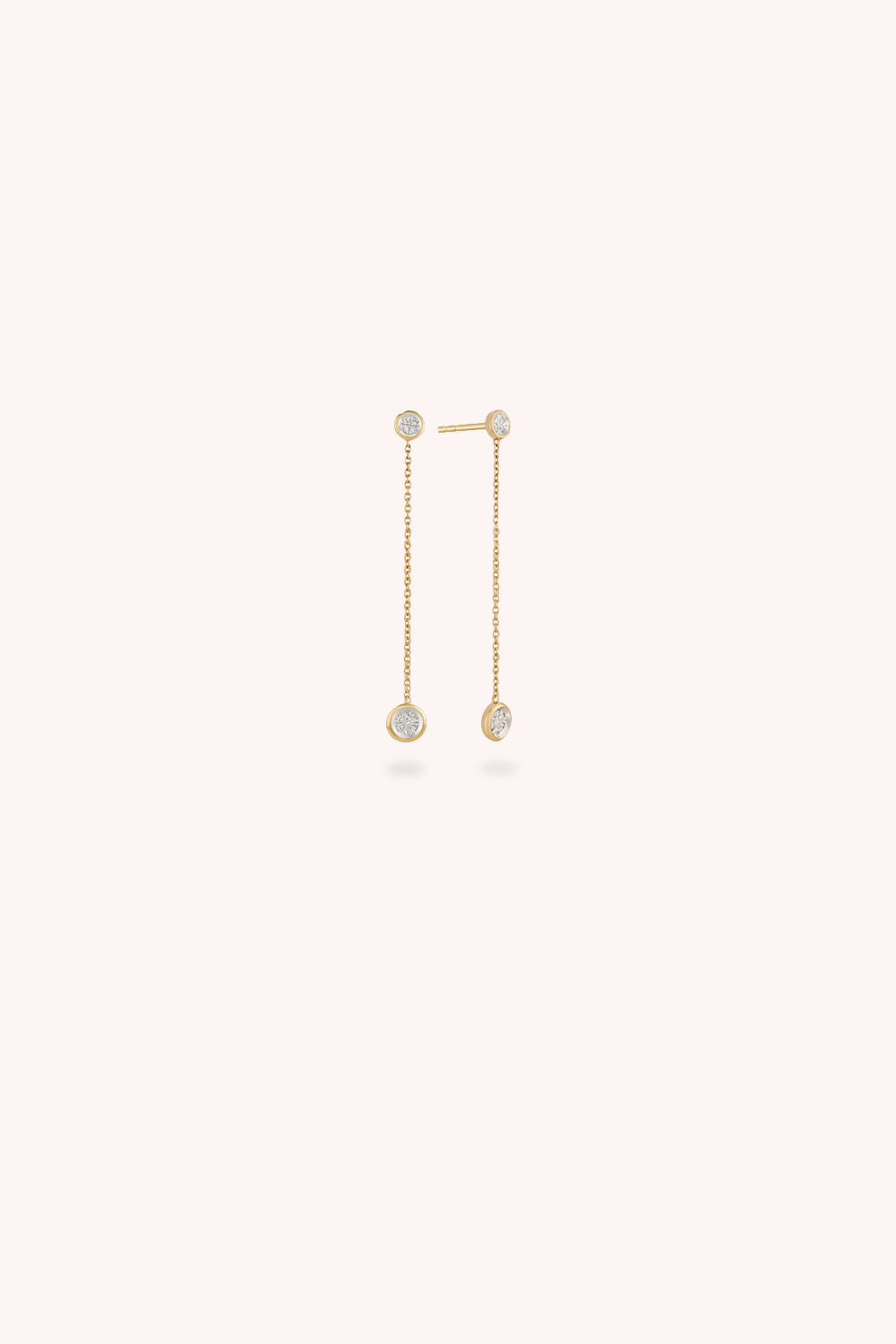 DIAMOND CHAIN DROP EARRINGS