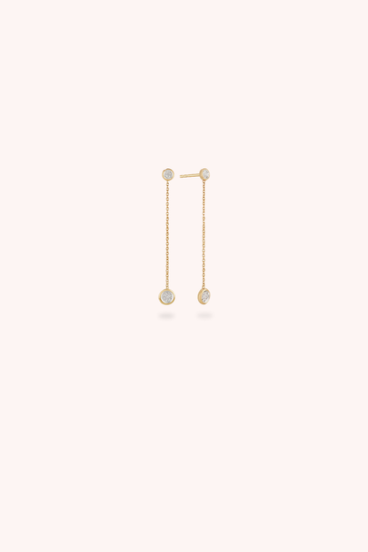 DIAMOND CHAIN DROP EARRINGS