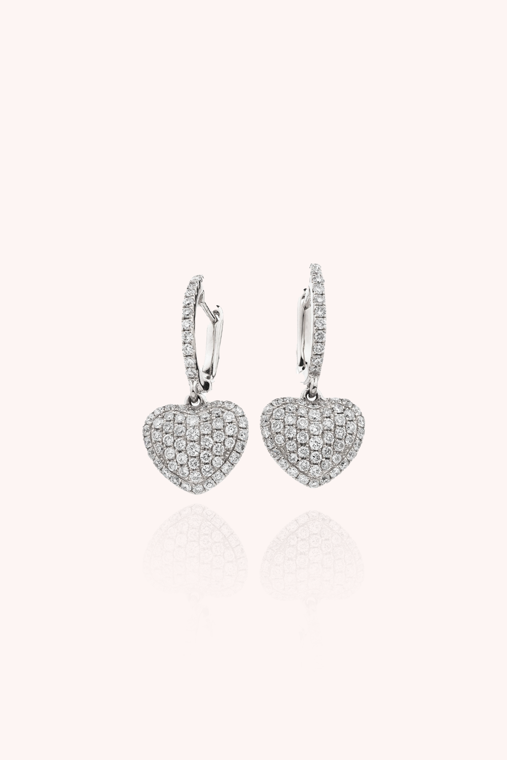 HEART CHARM HUGGIE EARRINGS