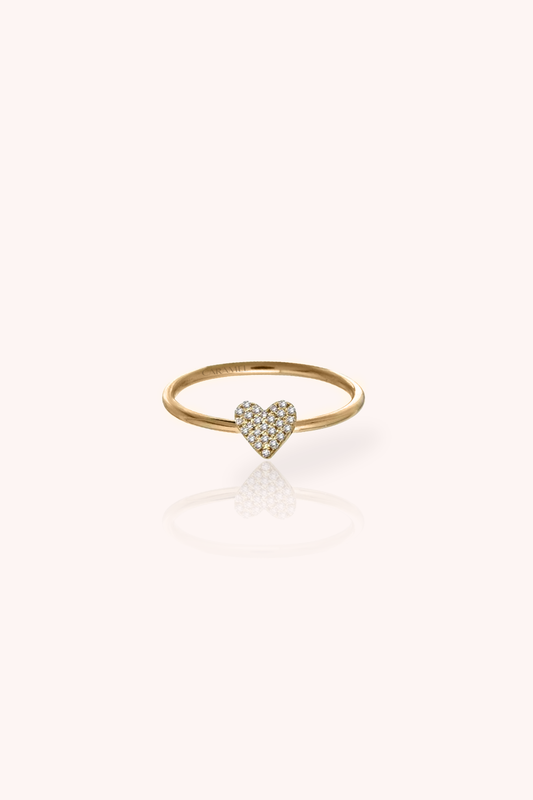 HEART PAVÉ RING