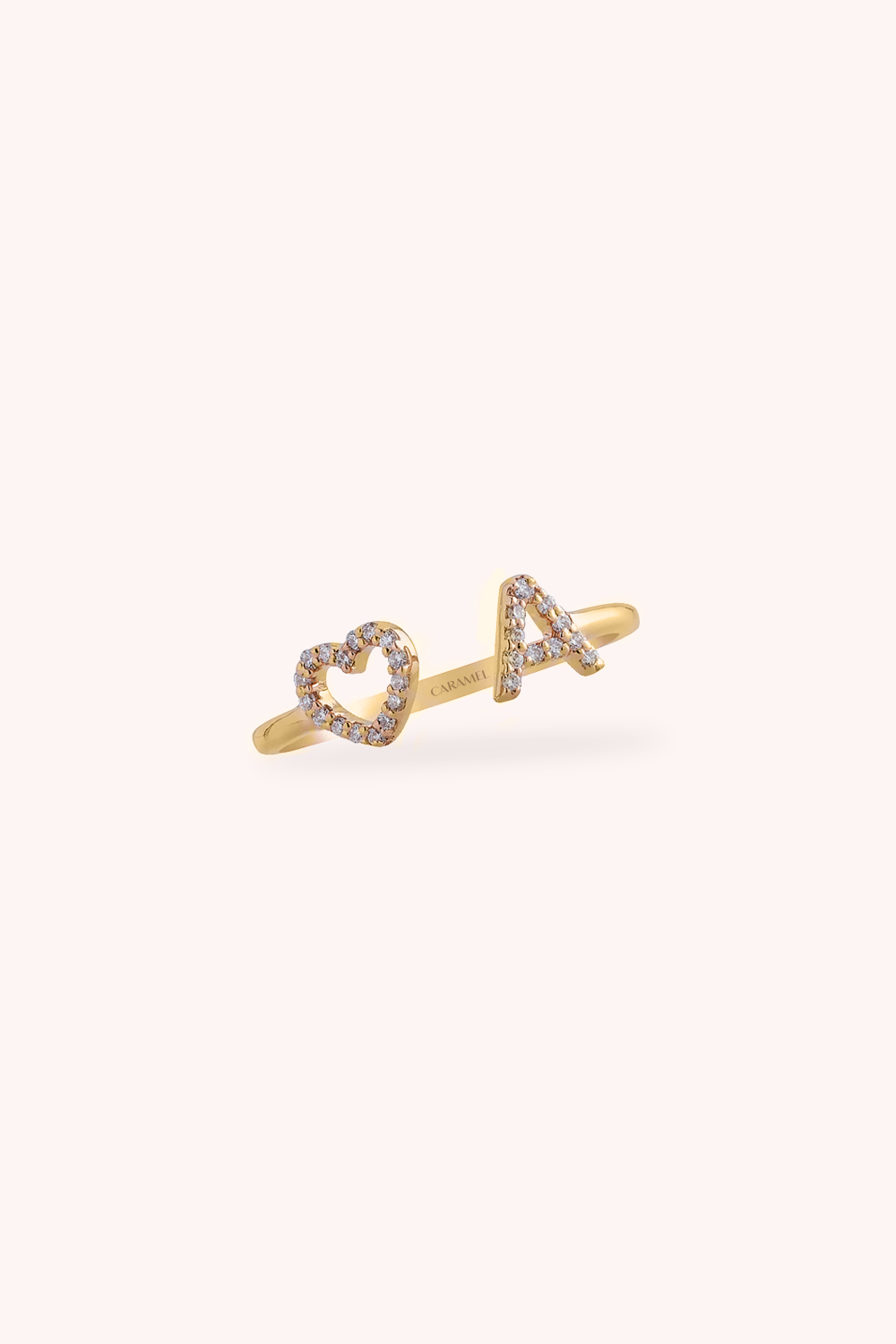 INITIAL HEART RING