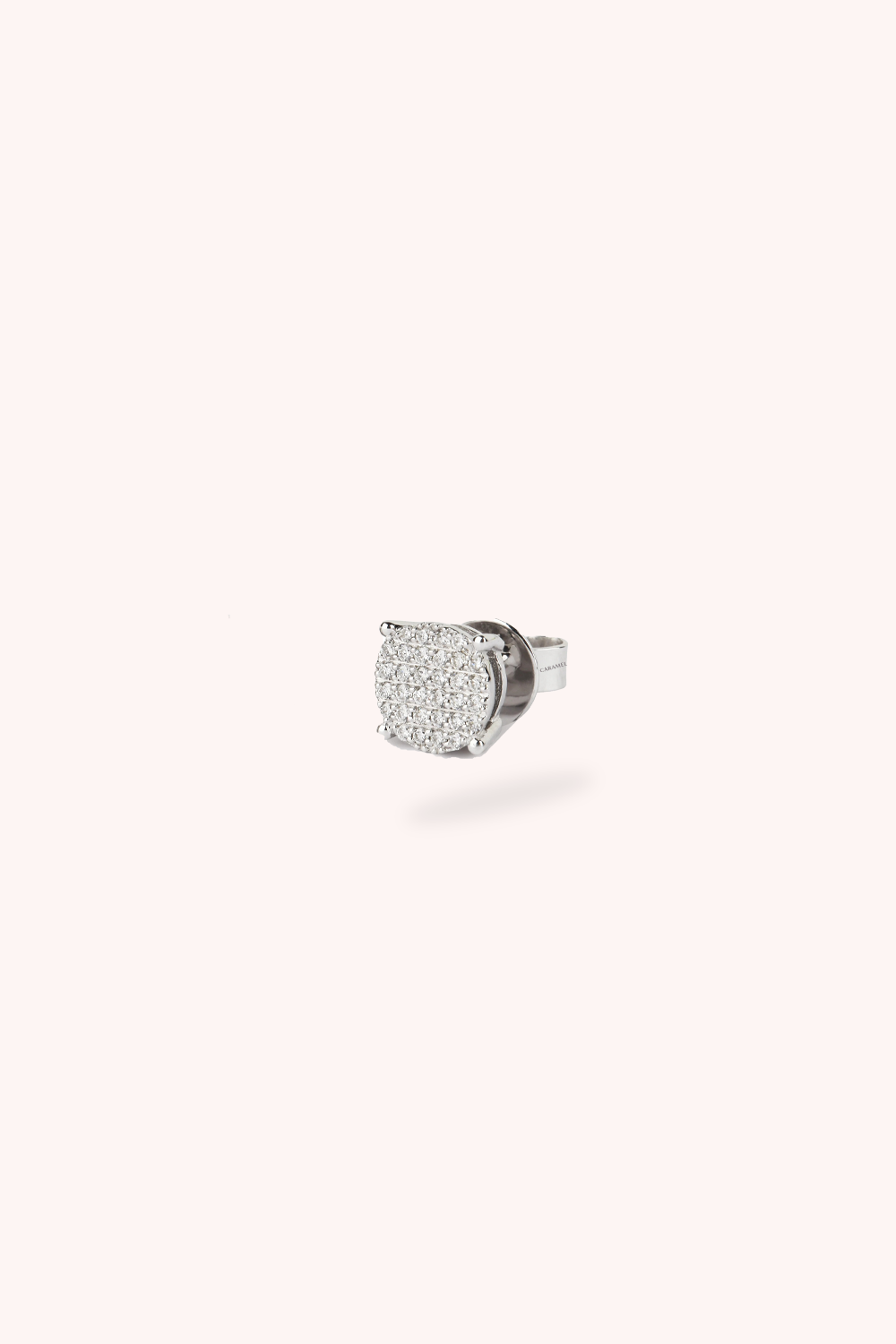 ROUND PAVÉ EAR STUD FOR MEN