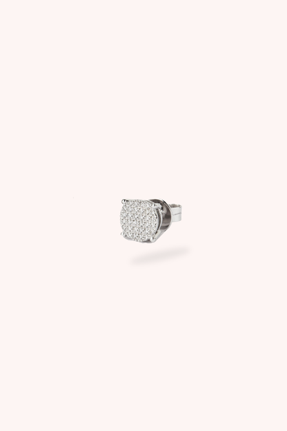 ROUND PAVÉ EAR STUD FOR MEN