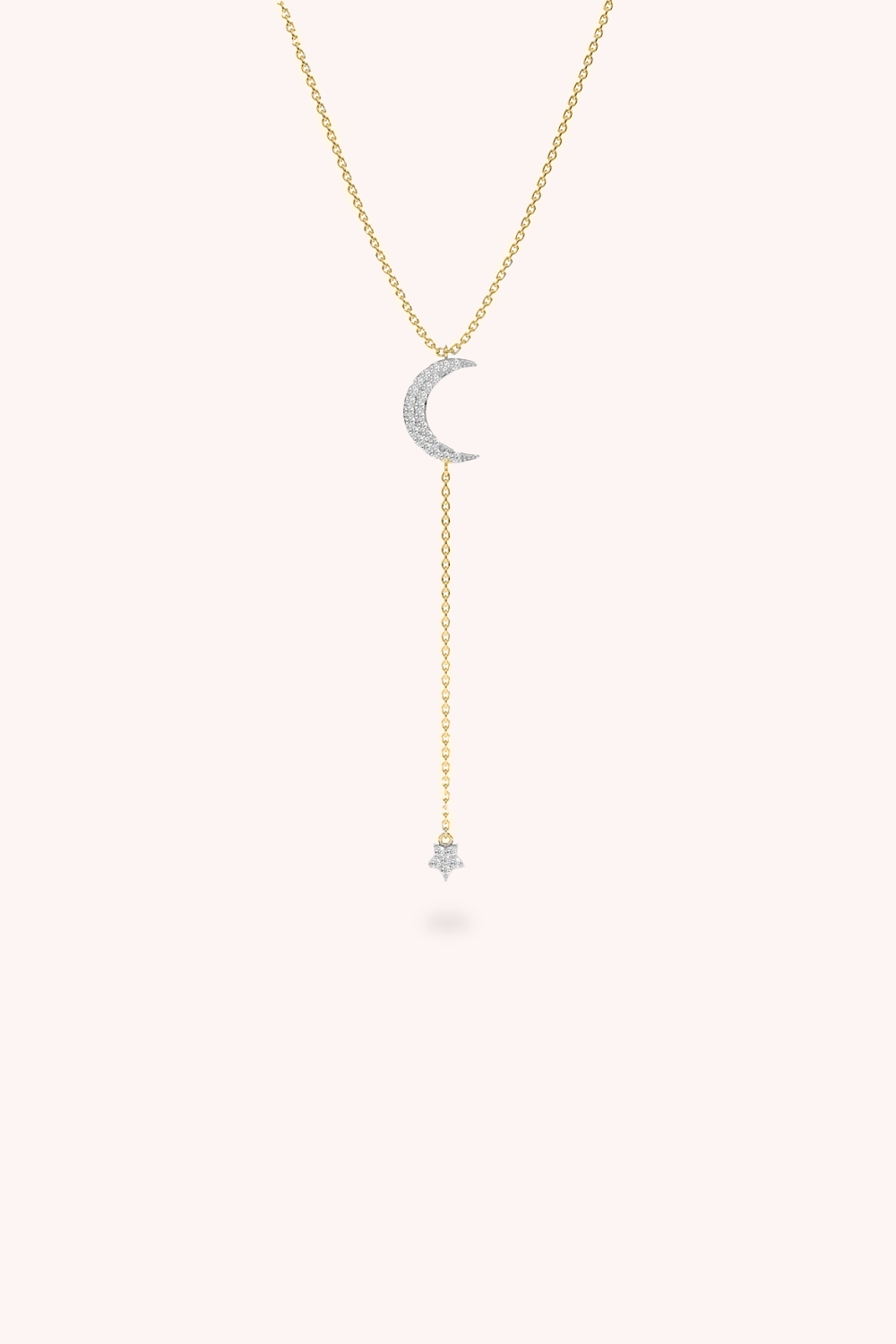 MOON & STAR LARIAT NECKLACE