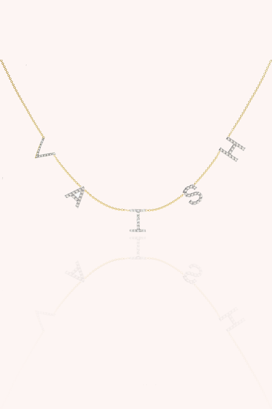 DANGLING NAME DIAMOND NECKLACE