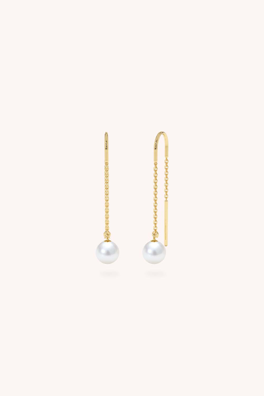 PEARL THREADER EARRINGS