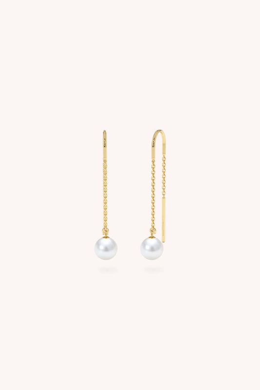 PEARL THREADER EARRINGS