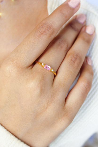 PINK SAPPHIRE DIAMOND RING