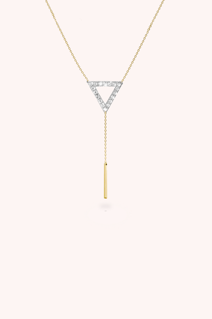 TRIANGLE LARIAT NECKLACE