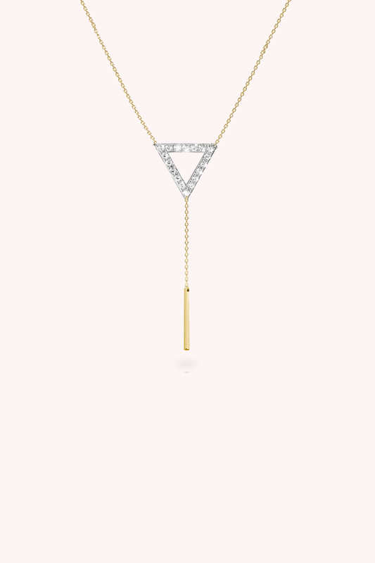 TRIANGLE LARIAT NECKLACE